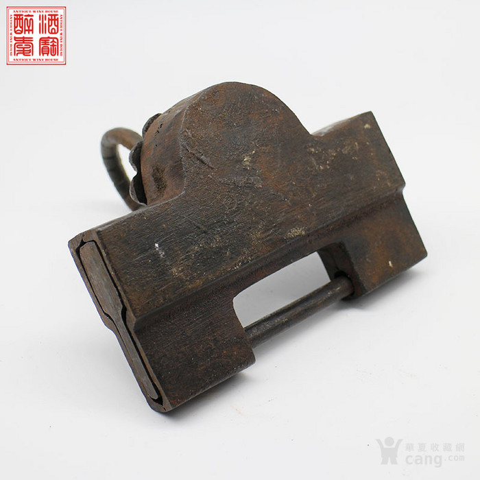 中国老古董19世纪清朝铁锁老物件旧摆件收藏品