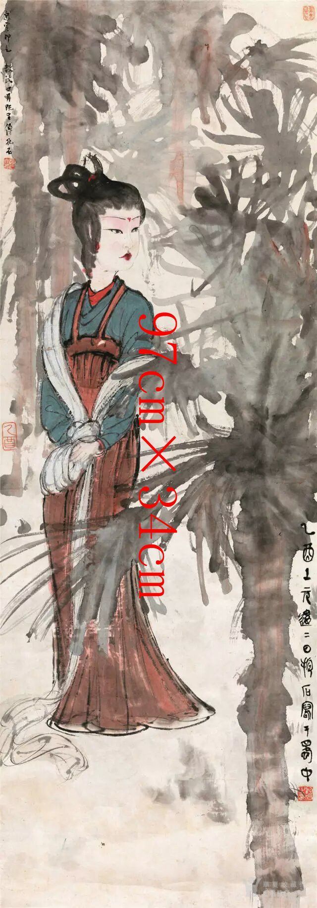 傅抱石仕女