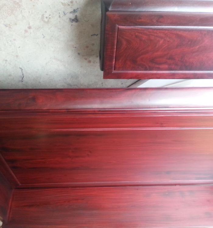 赞比亚血檀三围独板罗汉床_赞比亚血檀三围独