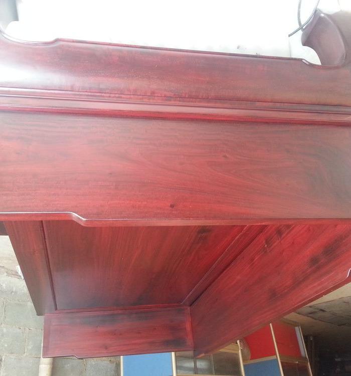 赞比亚血檀三围独板罗汉床_赞比亚血檀三围独