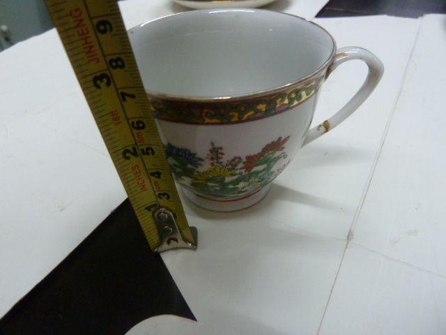 建国初广东出囗中国广彩瓷把手杯_建国初广东