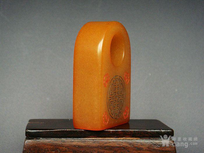 老田黄寿喜印章85克5.8X4.0X1.7厘米160610_