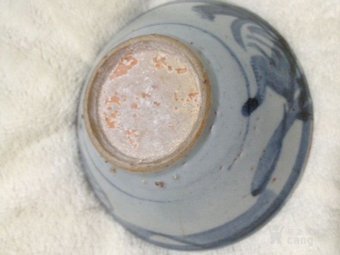 下乡收来的元代清花瓷碗一件,包老保真.