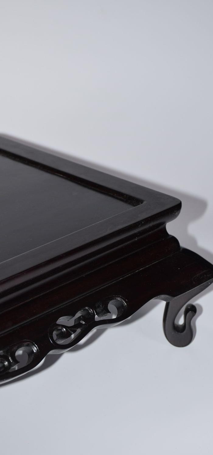 145红木小茶桌炕几唐草镂空雕刻_145红木小茶