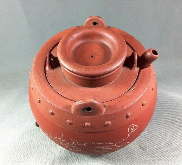 50年代:紫砂飞鸟图海酒烫壶(石生小呤章款)_5