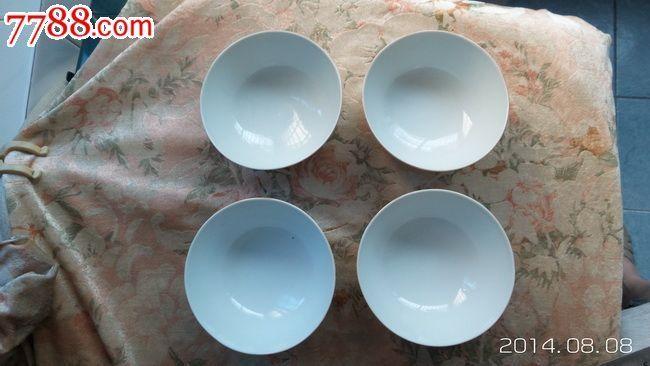 少见阴阳面画法粉彩花卉文革碗粉彩碗花卉碗_