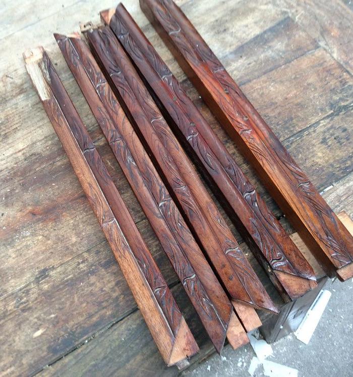 一个满工红榉木老框少加修改就是个画框一口价