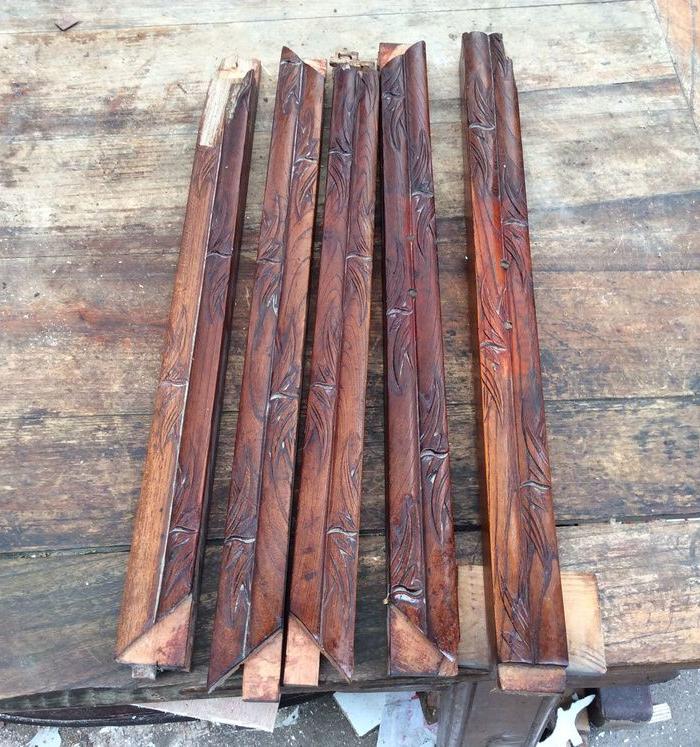 一个满工红榉木老框少加修改就是个画框一口价