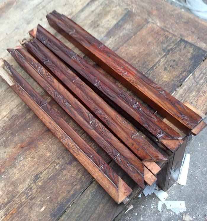 一个满工红榉木老框少加修改就是个画框一口价