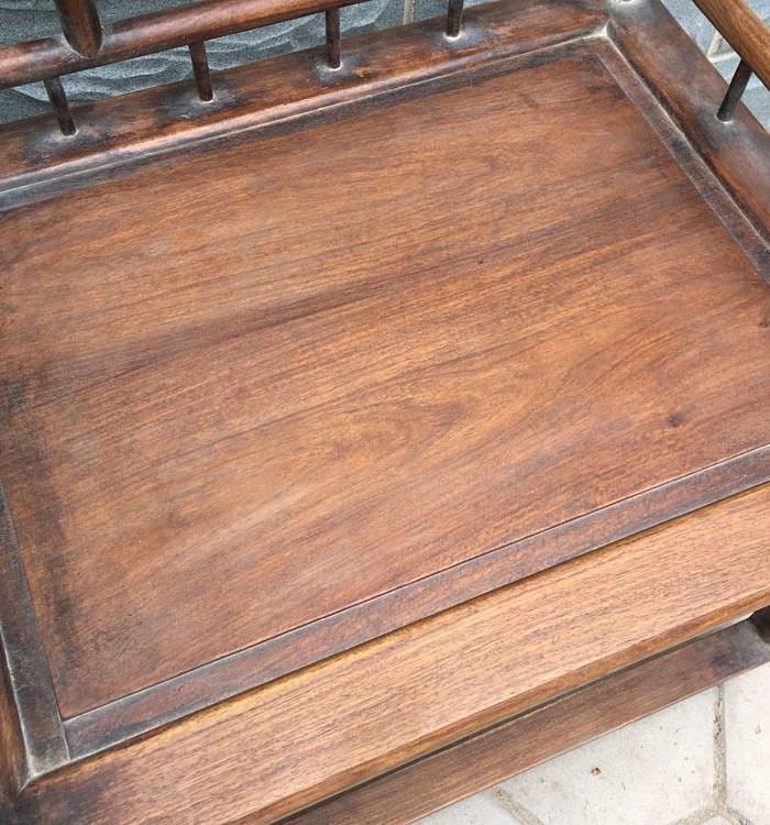 乡下收来的老家具清代黄花梨木雕梳背椅一对明