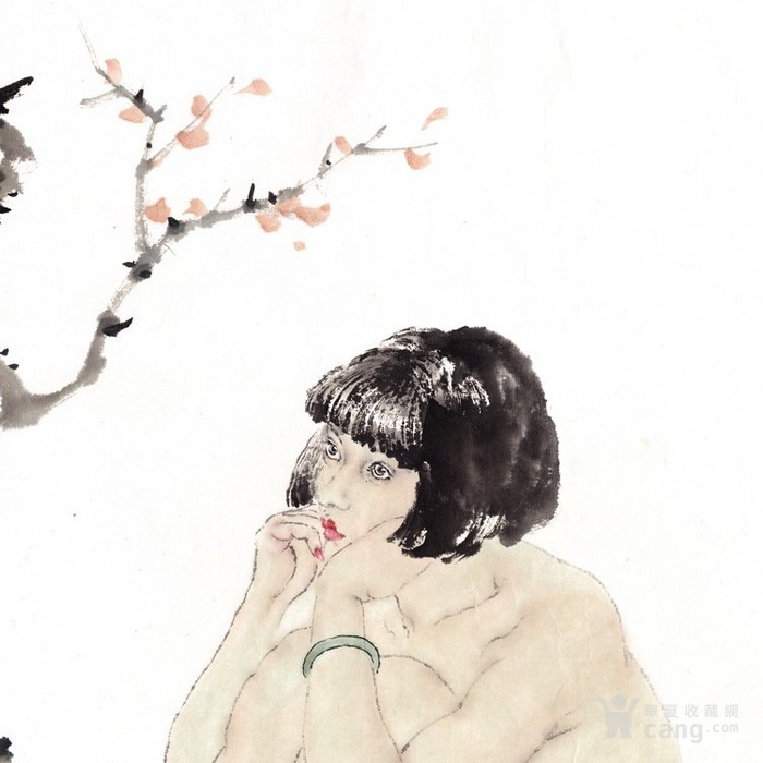 何家英有意境的美女写意人物画