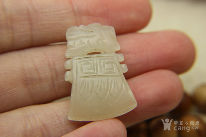 清代 天然老和田 玉斧玉器挂件 古玉老玉 包老包邮y
