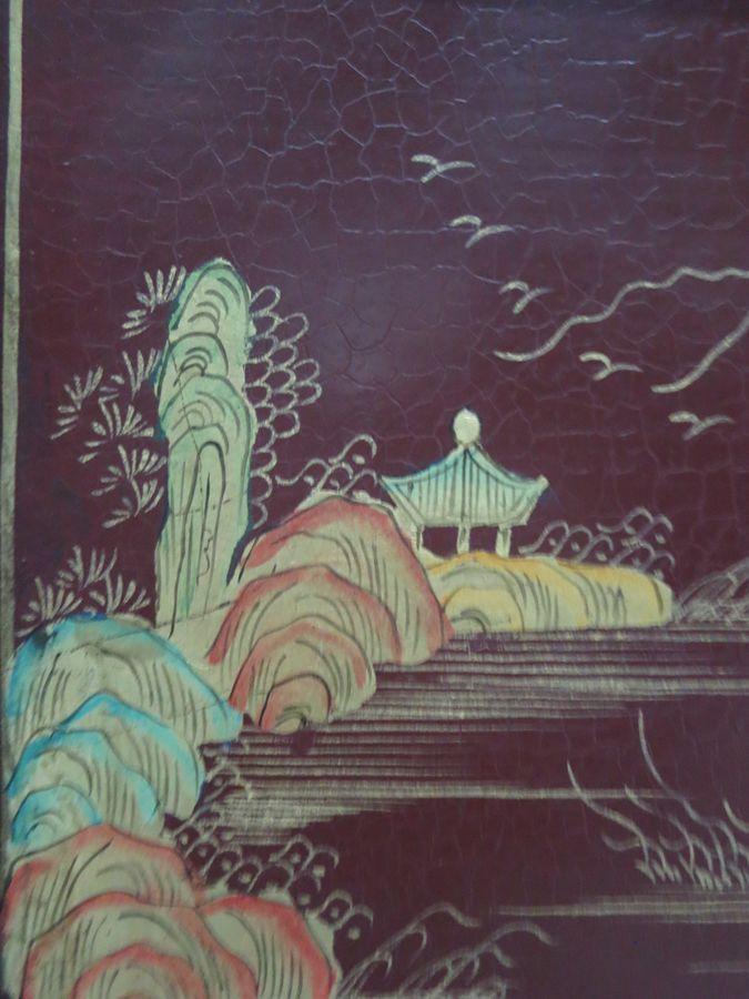 血檀木镶嵌珠宝贝花鸟壳插屏 1115_血檀木镶