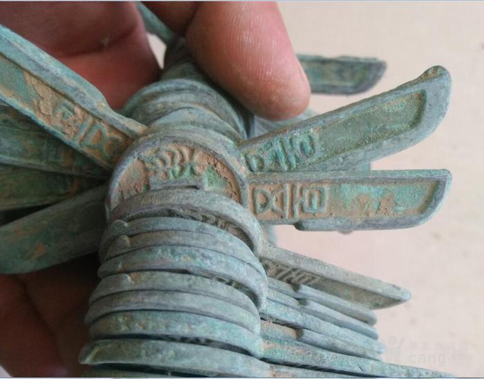 钥匙币 一串100枚 西汉古币 王莽币_钥匙币 一