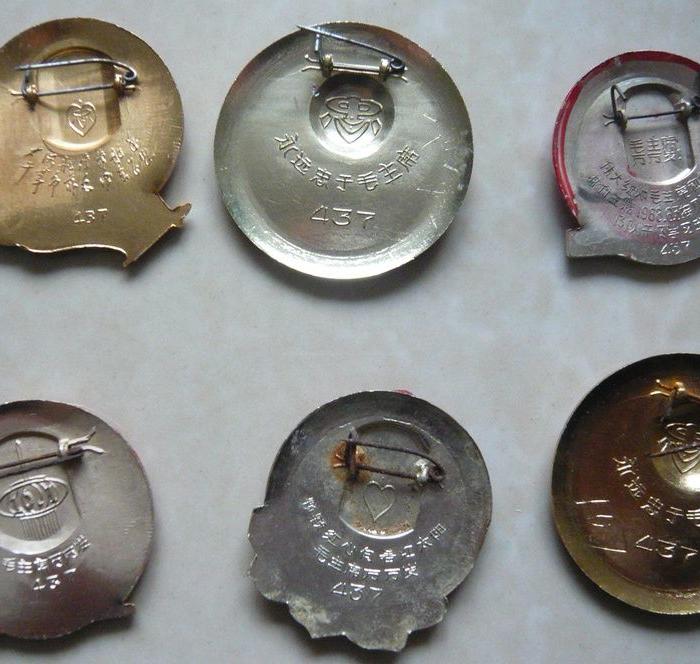 毛主席像章437部队套章_毛主席像章437部队套