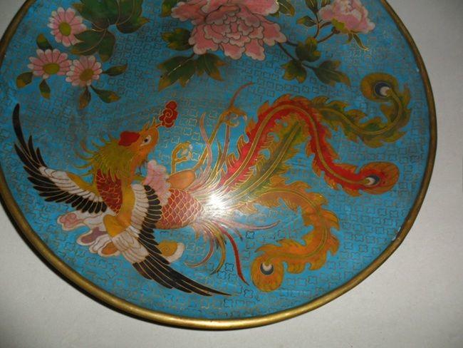 景泰蓝赏盘凤戏牡丹_景泰蓝赏盘凤戏牡丹价格