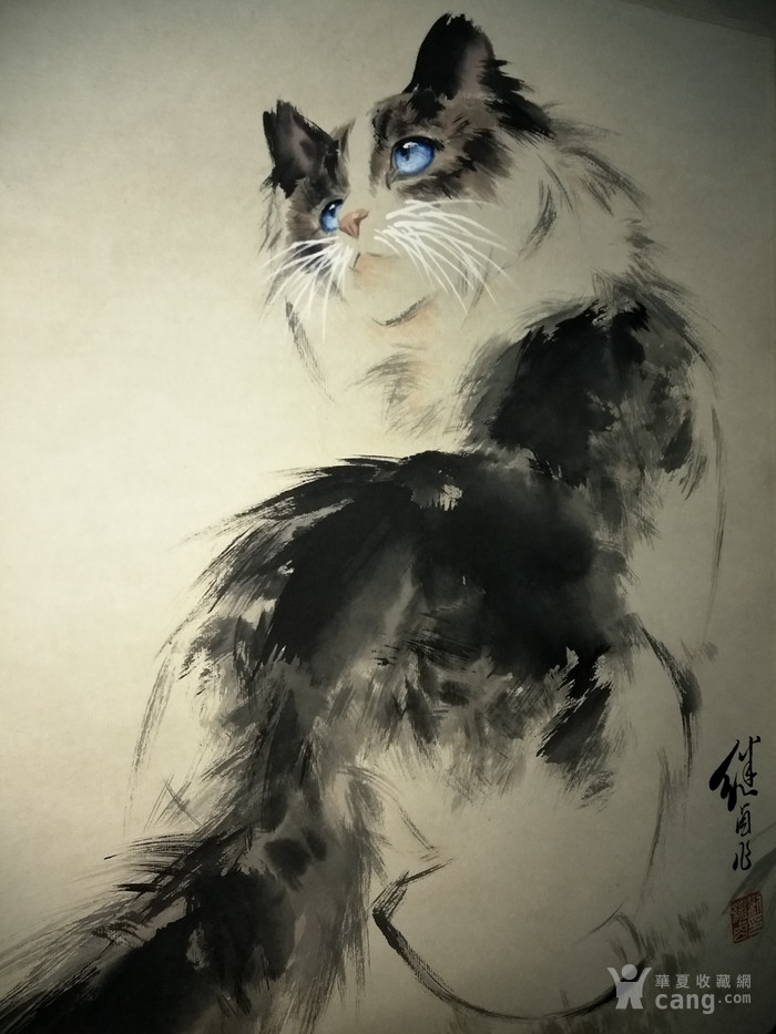 刘继卣绘猫图立轴