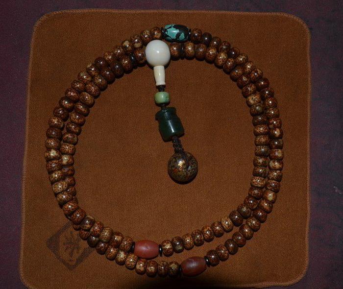 [古玩玉器瓷器铜钱币紫砂]精配红皮星月菩提1