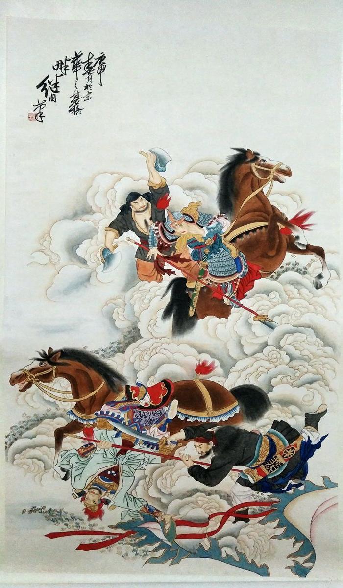 刘继卣故事人物画立轴