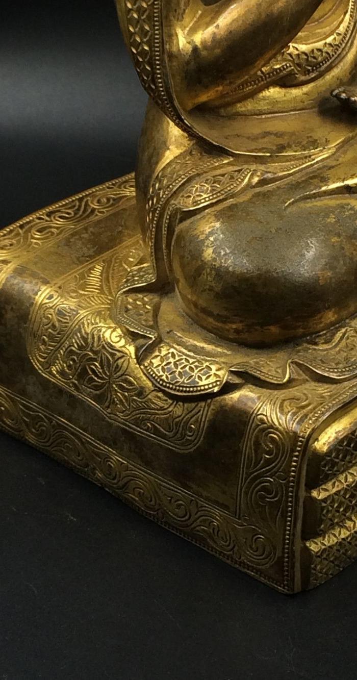 老铜鎏金上师造像_老铜鎏金上师造像价格_老