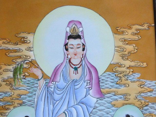 南海观音图瓷板_南海观音图瓷板价格_南海观