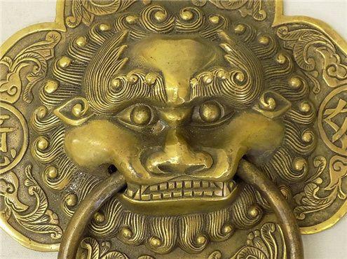 纯铜狮子门把手_纯铜狮子门把手价格_纯铜狮