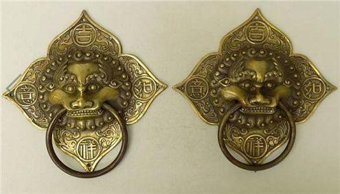 纯铜狮子门把手_纯铜狮子门把手价格_纯铜狮