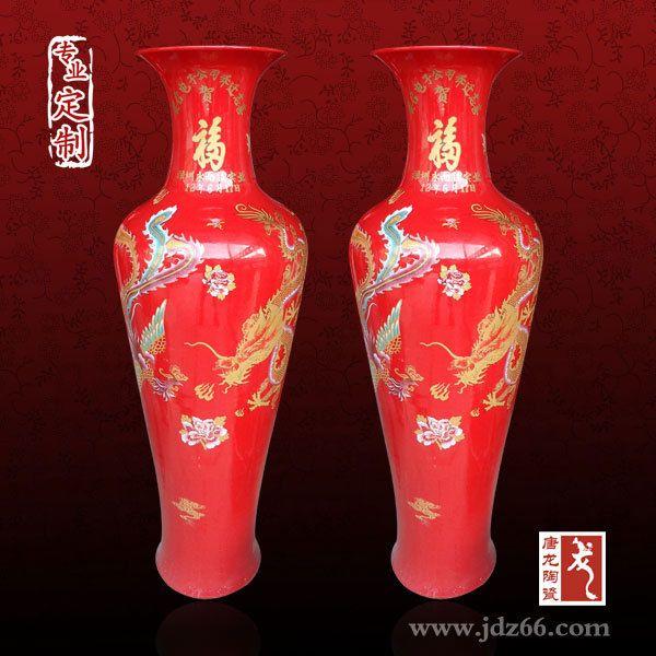 公司周年庆送景德镇陶瓷礼品大花瓶、可加字_