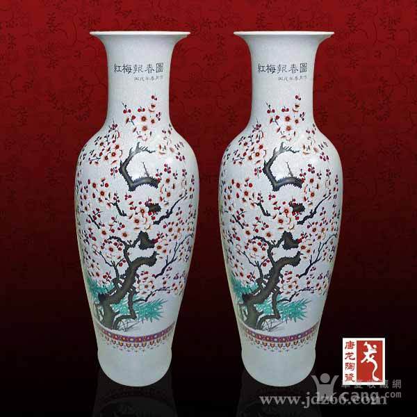 公司周年庆送景德镇陶瓷礼品大花瓶、可加字_