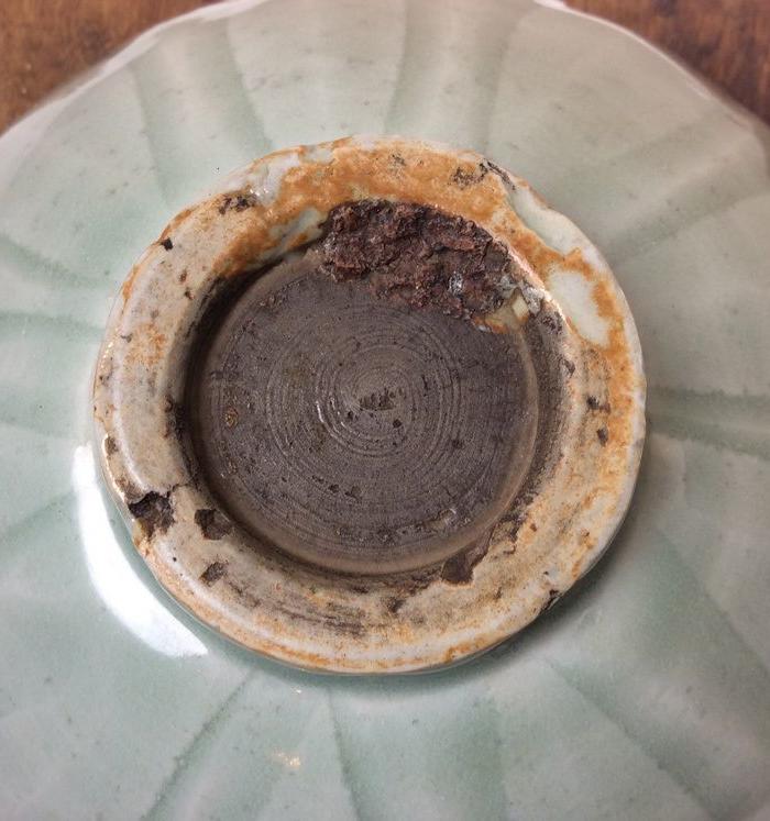 英国回流,南宋龙泉窑青釉莲瓣纹传世茶碗, 日本