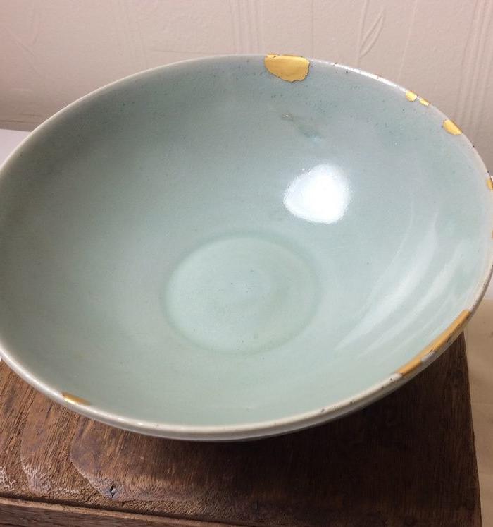 英国回流,南宋龙泉窑青釉莲瓣纹传世茶碗, 日本