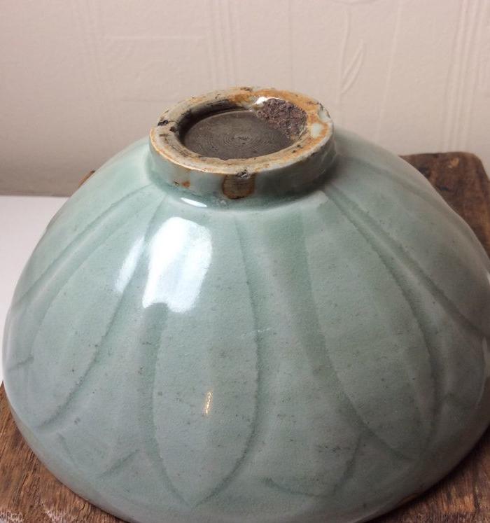 英国回流,南宋龙泉窑青釉莲瓣纹传世茶碗, 日本