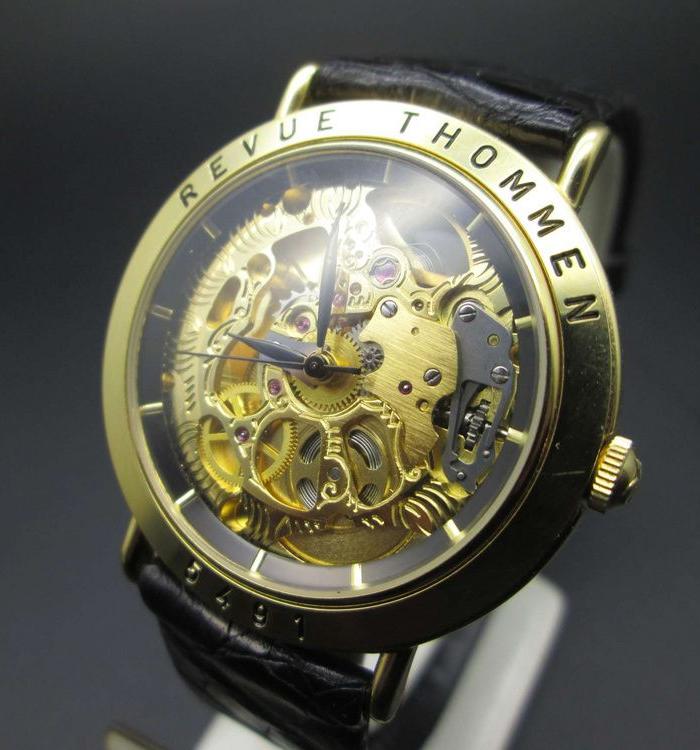 库存级镂空骷髅款瑞士梭曼自动男士腕表_库存