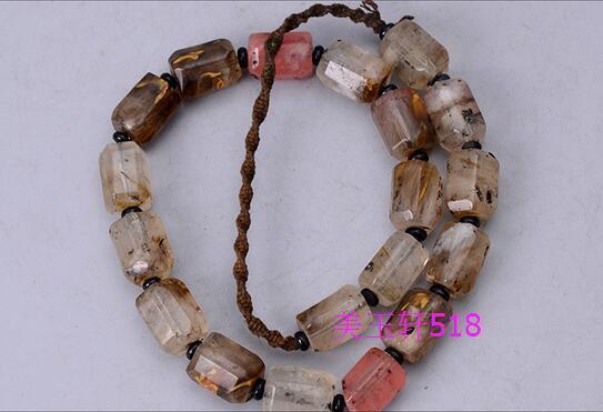 天然老古白水晶珠子项链_天然老古白水晶珠子