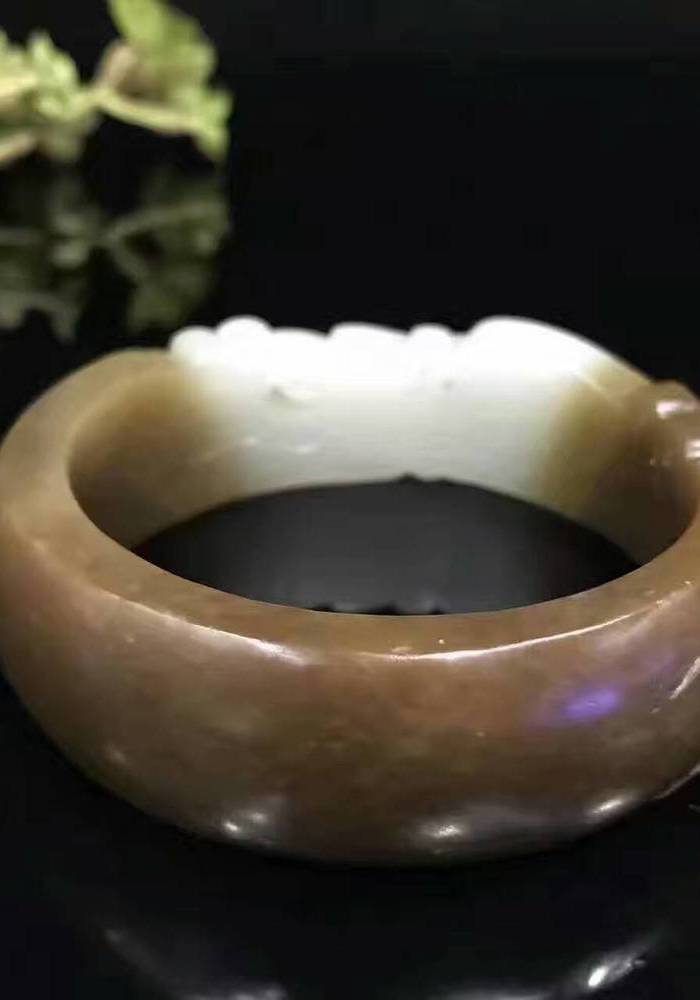 和田玉带红糖色凤镯_和田玉带红糖色凤镯价格