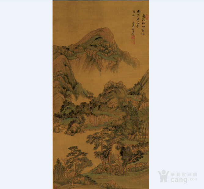 清代王时敏《云峰树色图》