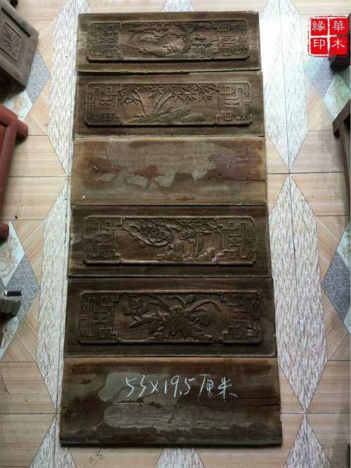 松梅竹柳花门腰板6片一套462号_松梅竹柳花门