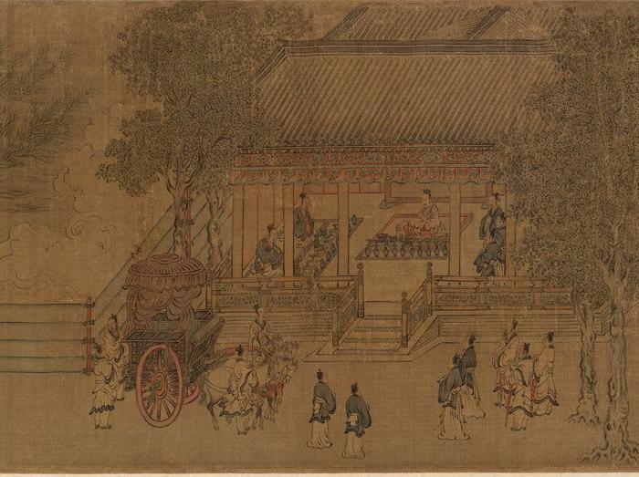 宋-马和之-小雅-南有嘉鱼篇书已装裱手卷_宋-马