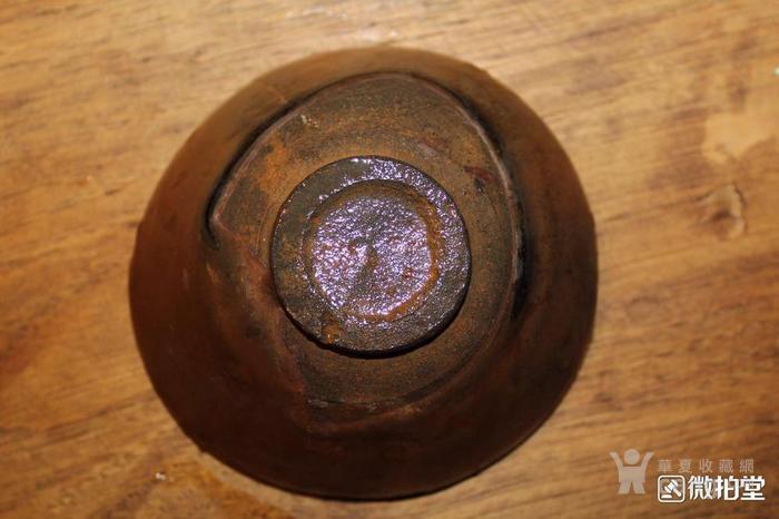 *建窑铁胎稀有茶末釉小盏标本