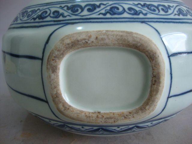 明宣德阴阳八卦法轮扁瓶.古玩古董古瓷器_明宣