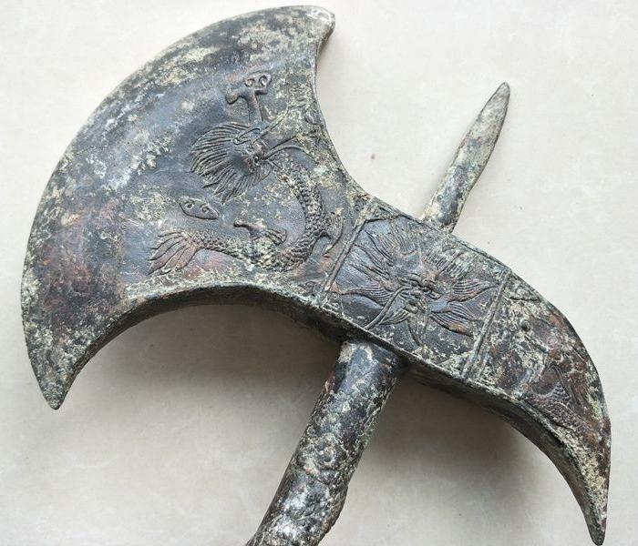 出土战汉老青铜器兵器斧_出土战汉老青铜器兵