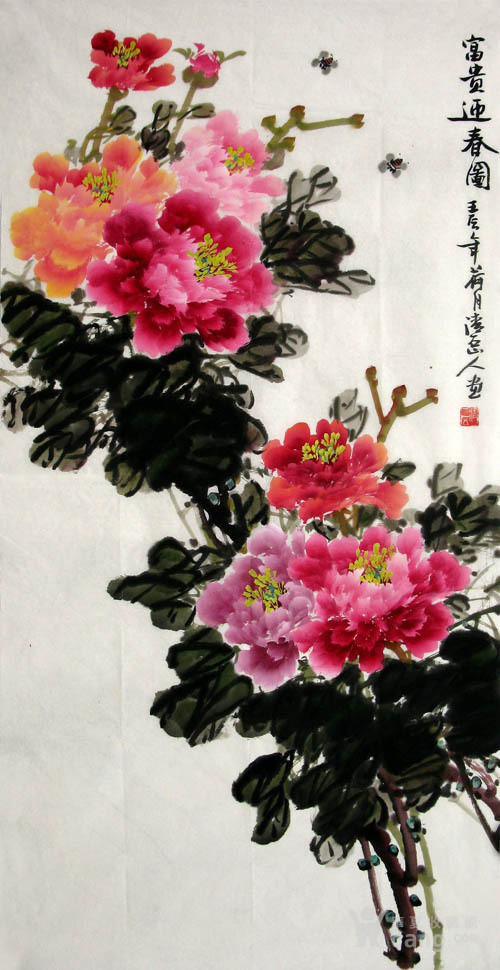 陈德清·四尺写意牡丹