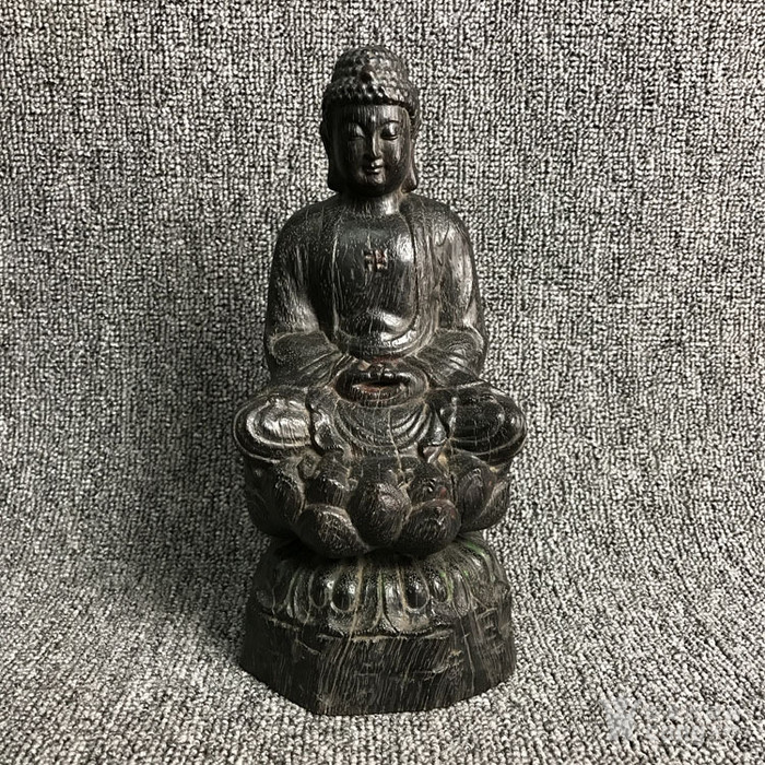 清代老佛像老紫檀木雕如来佛祖造像古董老木器老古玩杂项收藏供奉
