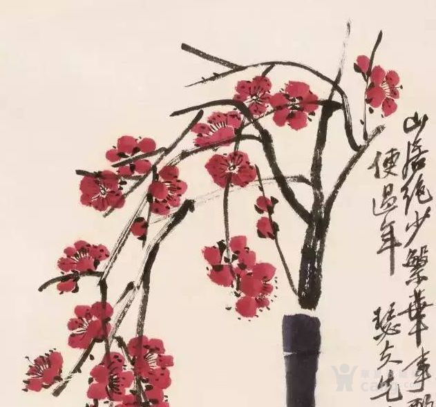 齐白石平安梅花