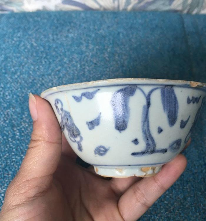 明代万历年人物青花杯_明代万历年人物青花杯