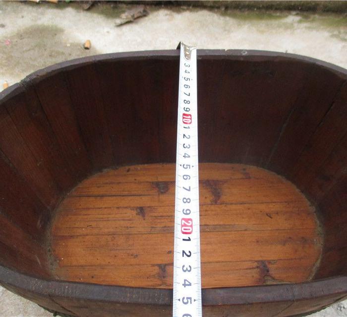 好品相 旧如新 蝴蝶花边 腰型木桶_好品相 旧如