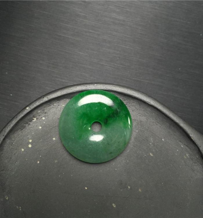 【玉泉文玩】T806创汇期糯冰种飘辣绿翡翠平