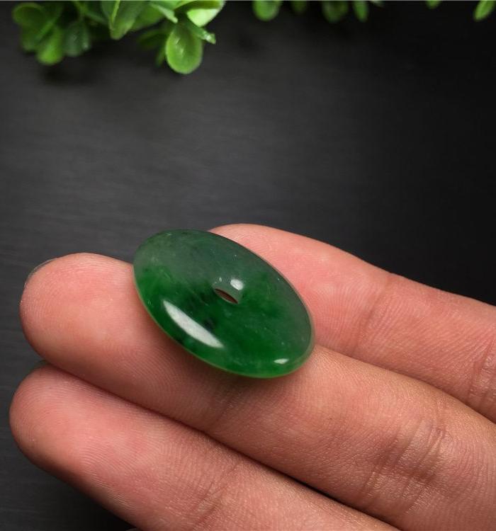 【玉泉文玩】T806创汇期糯冰种飘辣绿翡翠平