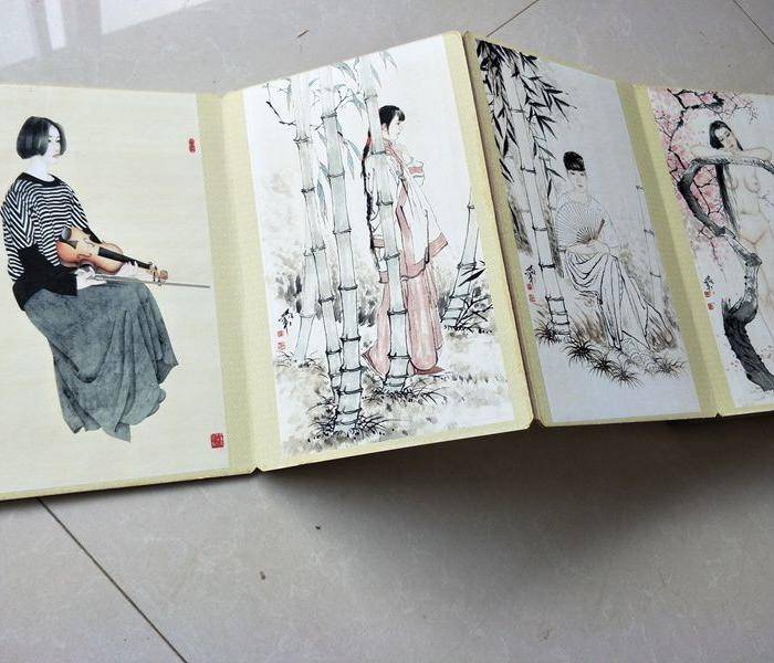 一幅近代名人何家英人物画册