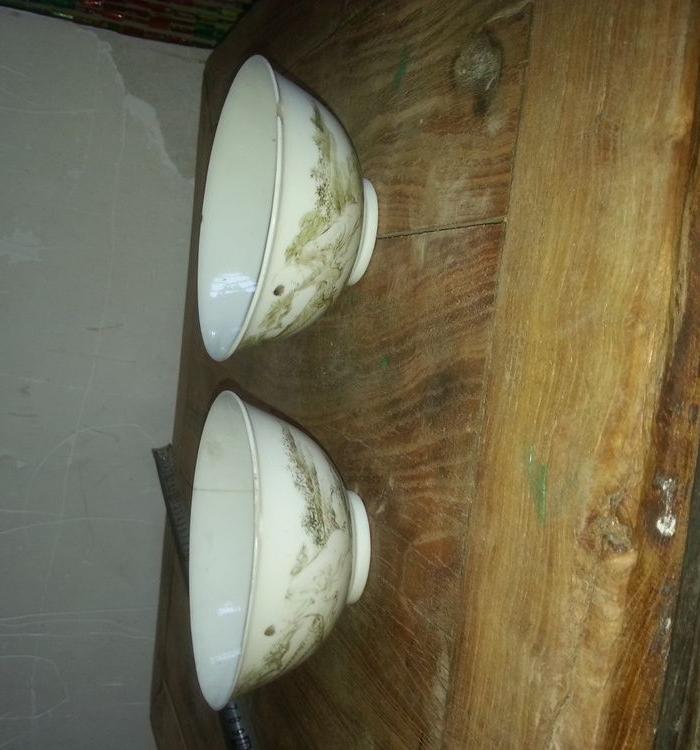 乡下收浅绛彩婴戏碗一对【江西瓷业公司底款】